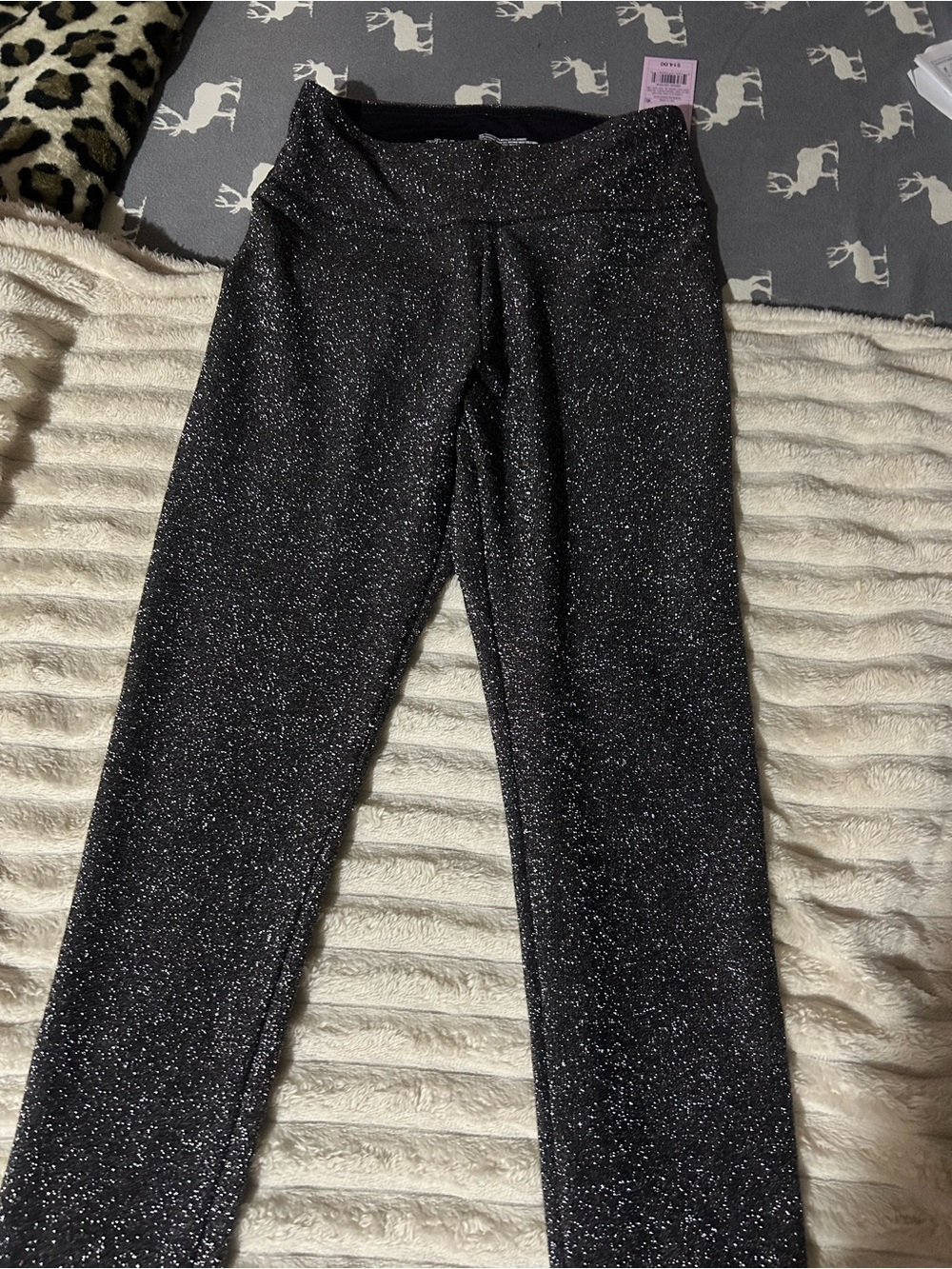 Target Black Glitter High-Waist Leggings